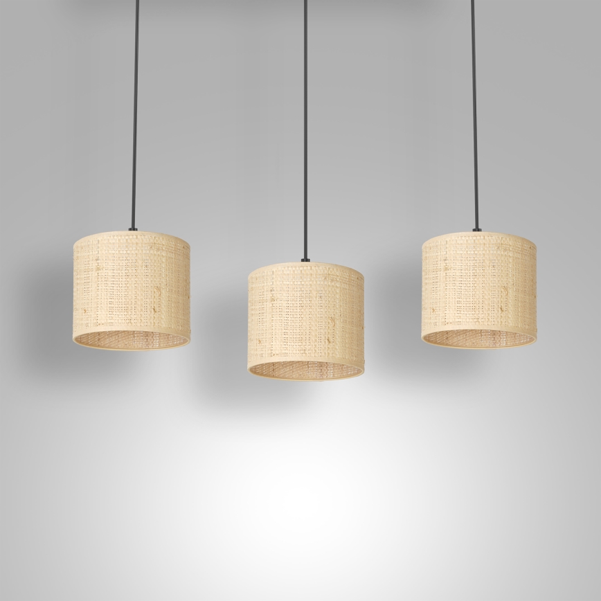Luster na sajli RATTAN 3xE27/60W/230V ratan