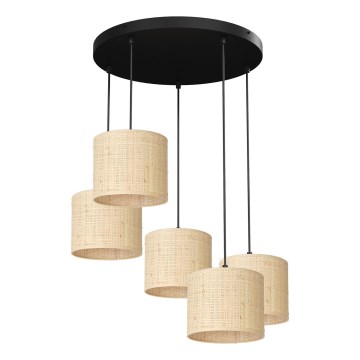 Luster na sajli RATTAN 5xE27/60W/230V ratan