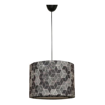 Luster na sajli RAYE 1xE27/60W/230V crno/sivo