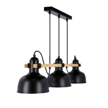 Luster na sajli RENO 3xE27/40W/230V crno/braon