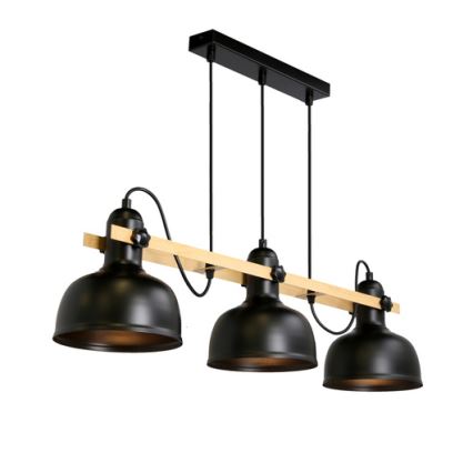 Luster na sajli RENO 3xE27/40W/230V crno/braon