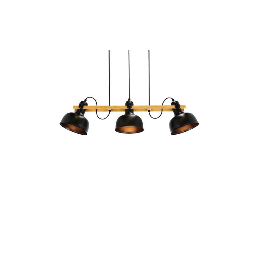Luster na sajli RENO 3xE27/40W/230V crno/braon