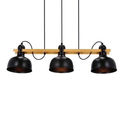 Luster na sajli RENO 3xE27/40W/230V crno/braon