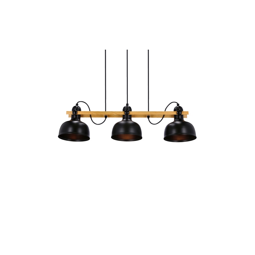 Luster na sajli RENO 3xE27/40W/230V crno/braon