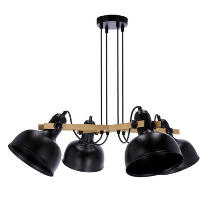 Luster na sajli RENO 4xE27/40W/230V crno/braon