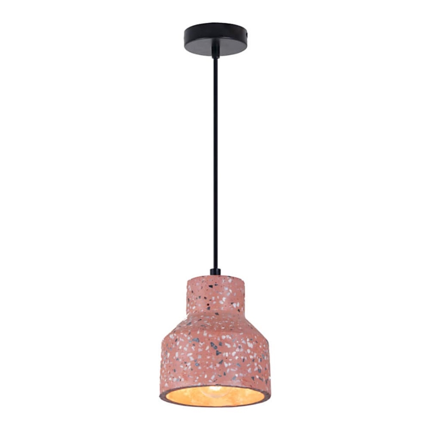 Luster na sajli RESIN 1xE27/11W/230V roze/crno