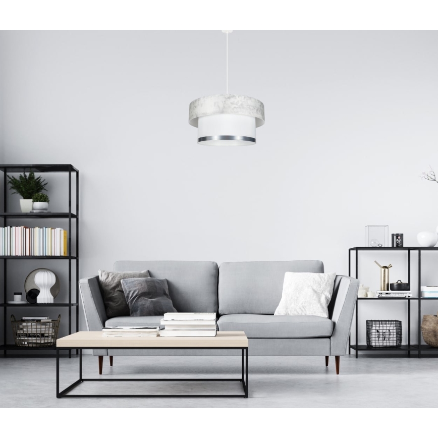 Luster na sajli RESSA 1xE27/60W/230V kremasta