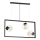 Luster na sajli REY 3xE27/7W/230V crno