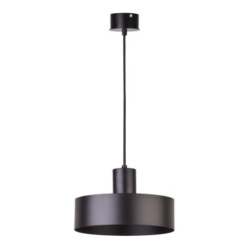 Luster na sajli RIF 1xE27/60W/230V prečnik 25 cm crna
