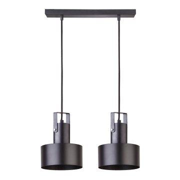 Luster na sajli RIF 2xE27/60W/230V crno