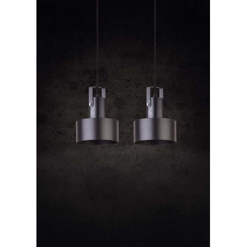 Luster na sajli RIF 2xE27/60W/230V crno