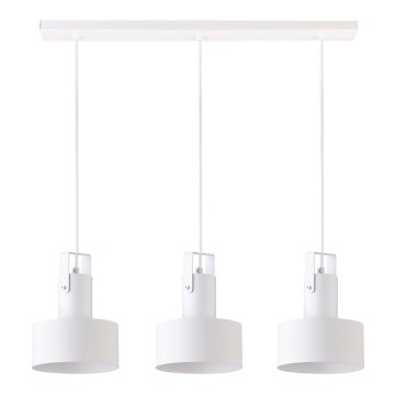 Luster na sajli RIF 3xE27/60W/230V bela