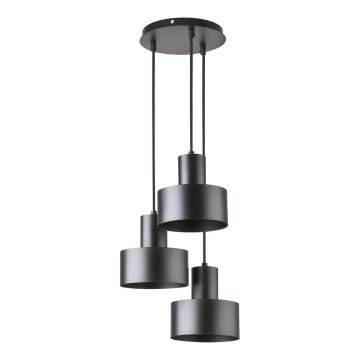 Luster na sajli RIF 3xE27/60W/230V crno