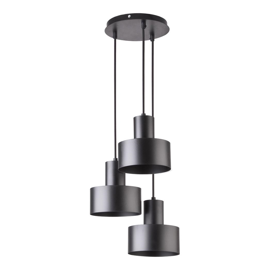 Luster na sajli RIF 3xE27/60W/230V crno