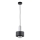 Luster na sajli RIF LUX 1xGX53/12W/230V pr. 15 cm crno/sjajni krom