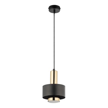 Luster na sajli RIF LUX 1xGX53/12W/230V pr. 15 cm crno/zlatna