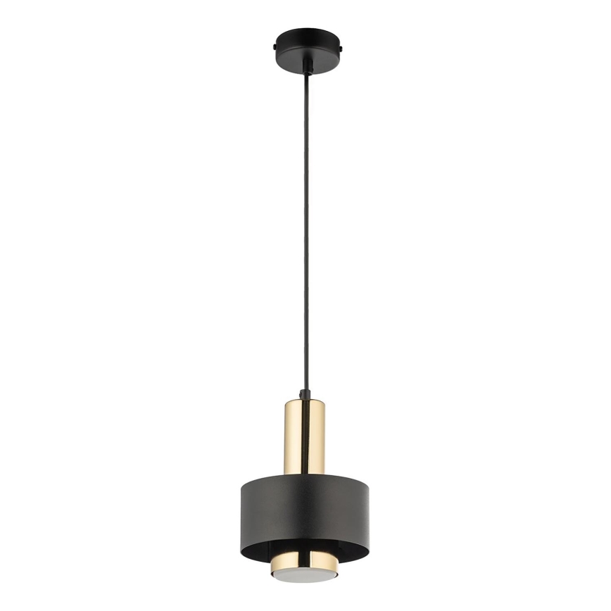 Luster na sajli RIF LUX 1xGX53/12W/230V pr. 15 cm crno/zlatna