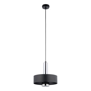 Luster na sajli RIF LUX 1xGX53/12W/230V pr. 25 cm crno/sjajni krom