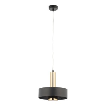 Luster na sajli RIF LUX 1xGX53/12W/230V pr. 25 cm crno/zlatna