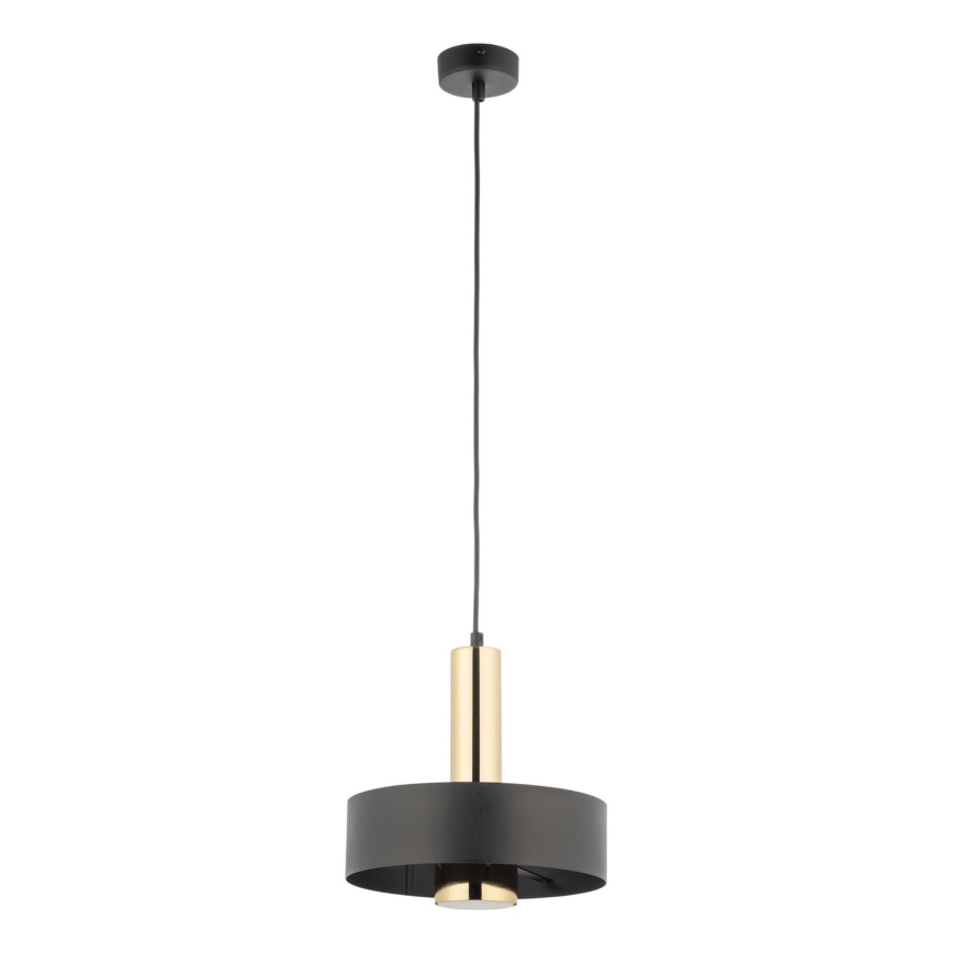 Luster na sajli RIF LUX 1xGX53/12W/230V pr. 25 cm crno/zlatna