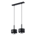Luster na sajli RIF LUX 2xGX53/12W/230V crno/sjajni krom