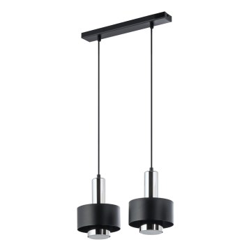 Luster na sajli RIF LUX 2xGX53/12W/230V crno/sjajni krom