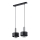 Luster na sajli RIF LUX 2xGX53/12W/230V crno/sjajni krom