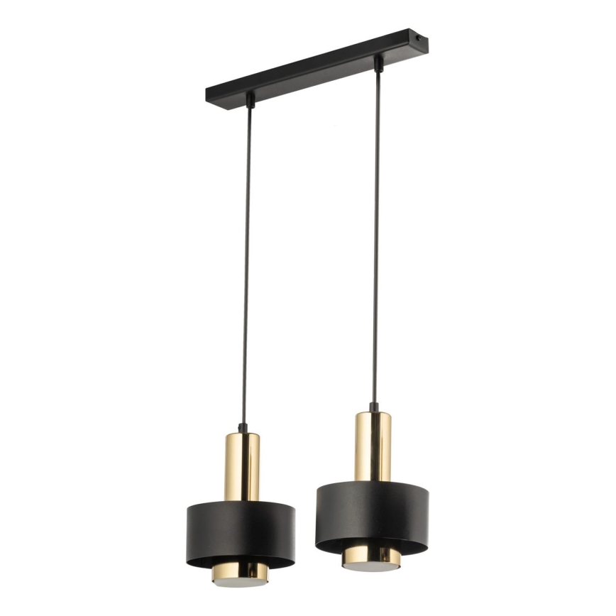 Luster na sajli RIF LUX 2xGX53/12W/230V crno/zlatna