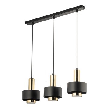 Luster na sajli RIF LUX 3xGX53/12W/230V crno/zlatna