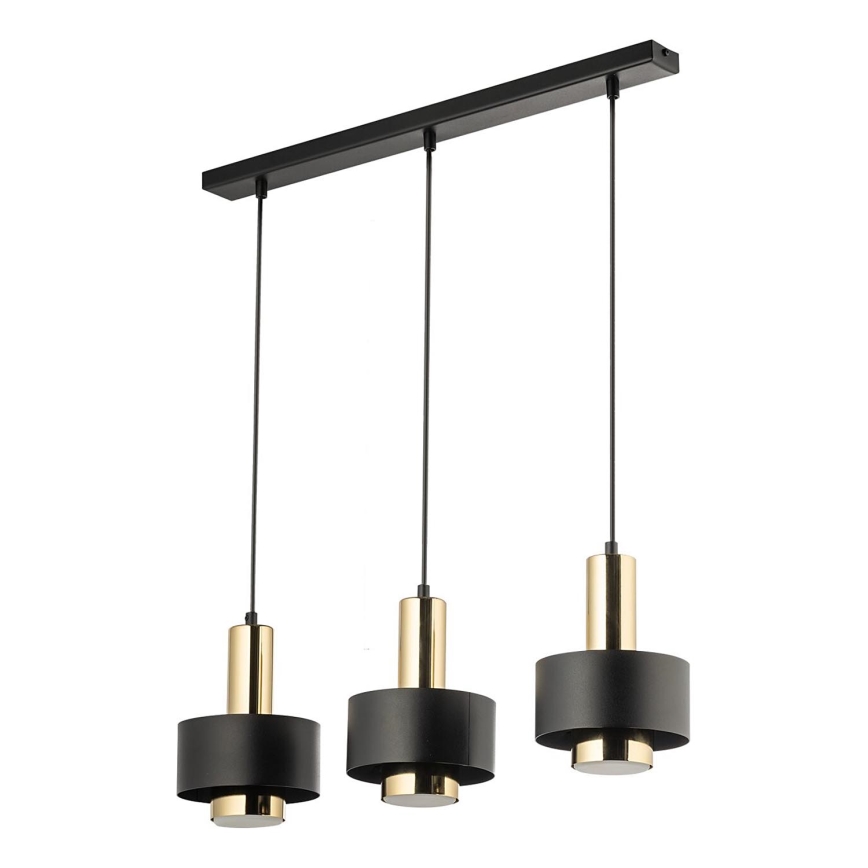 Luster na sajli RIF LUX 3xGX53/12W/230V crno/zlatna