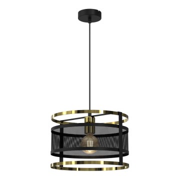 Luster na sajli RIM 1xE27/60W/230V crno/zlatna
