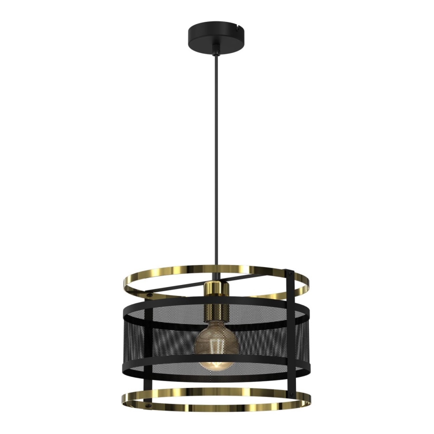 Luster na sajli RIM 1xE27/60W/230V crno/zlatna