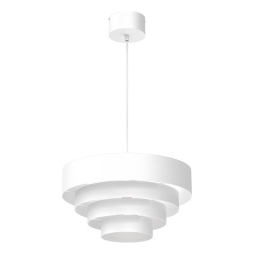 Luster na sajli RINGS 1xE27/15W/230V bela