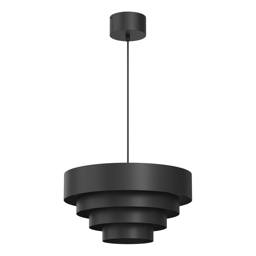 Luster na sajli RINGS 1xE27/15W/230V crno
