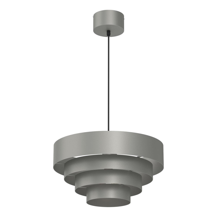 Luster na sajli RINGS 1xE27/15W/230V sivo