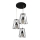Luster na sajli ROLLER 3xE27/15W/230V