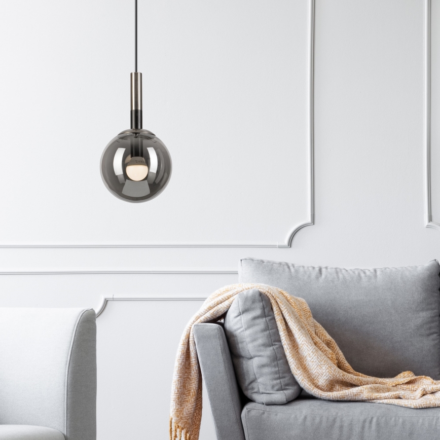 Luster na sajli ROLLO 1xE14/5W/230V mat krom/dimno