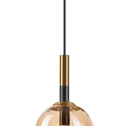 Luster na sajli ROLLO 1xE14/5W/230V zlatna/dimljeno bež