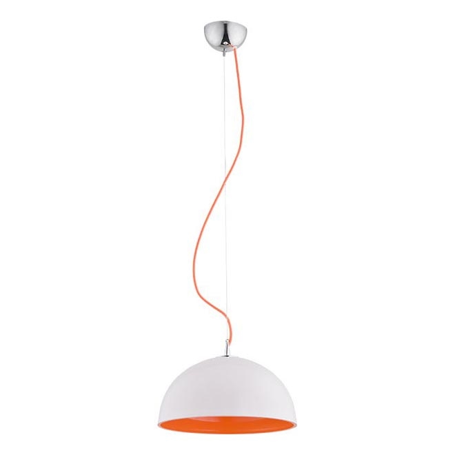 Luster na sajli RONNIE 1xE27/15W/230V bela/narandžasta