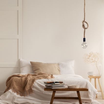 Luster na sajli ROPE 1xE27/12W/230V