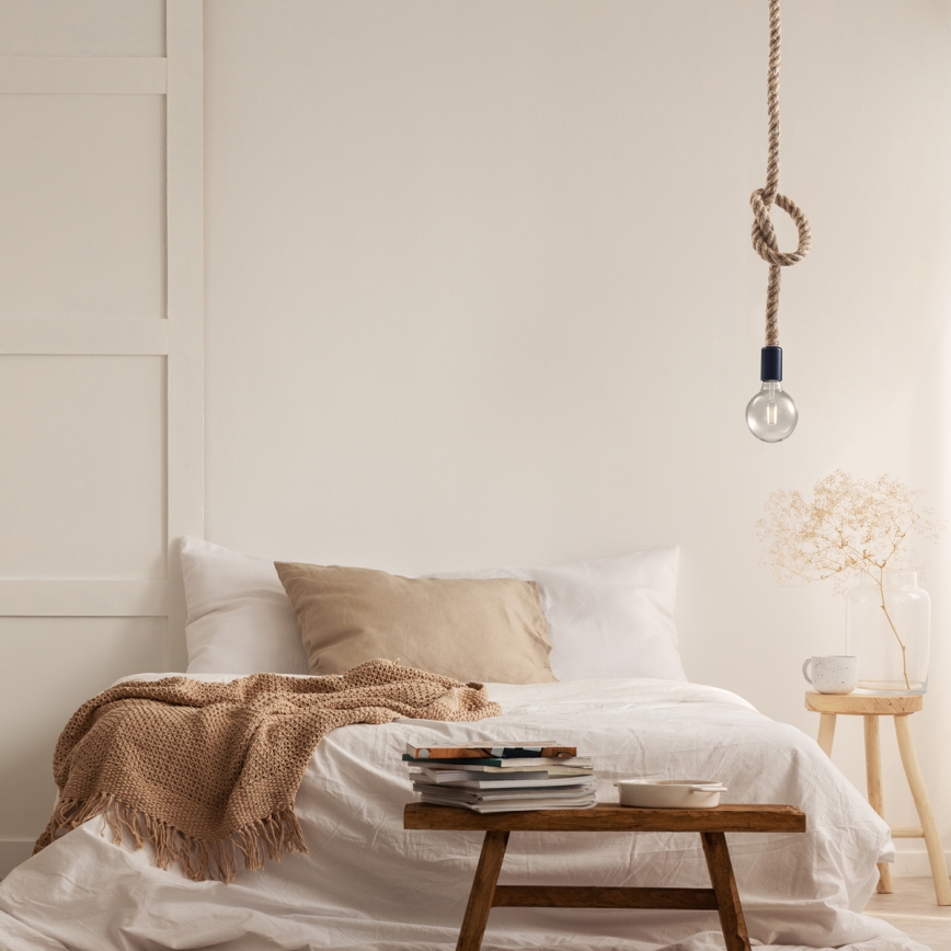 Luster na sajli ROPE 1xE27/12W/230V