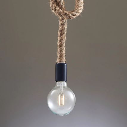 Luster na sajli ROPE 1xE27/12W/230V