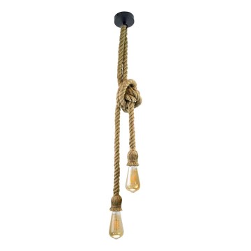 Luster na sajli ROPE 2xE27/12W/230V