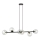 Luster na sajli ROSSI 6xE14/10W/230V crno/prozirna