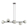 Luster na sajli ROSSI 6xE14/10W/230V crno/sivo