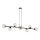Luster na sajli ROSSI 8xE14/10W/230V crno/prozirna