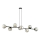 Luster na sajli ROSSI 8xE14/10W/230V crno/sivo