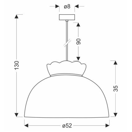 Luster na sajli ROSSINI 1xE27/40W/230V