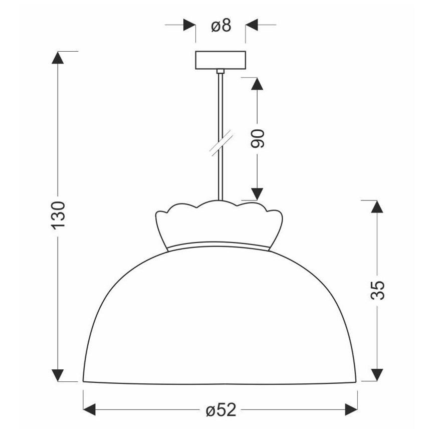 Luster na sajli ROSSINI 1xE27/40W/230V
