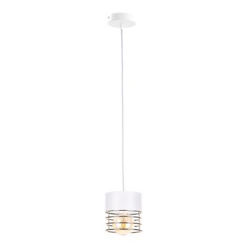 Luster na sajli ROY 1xE27/60W/230V bela